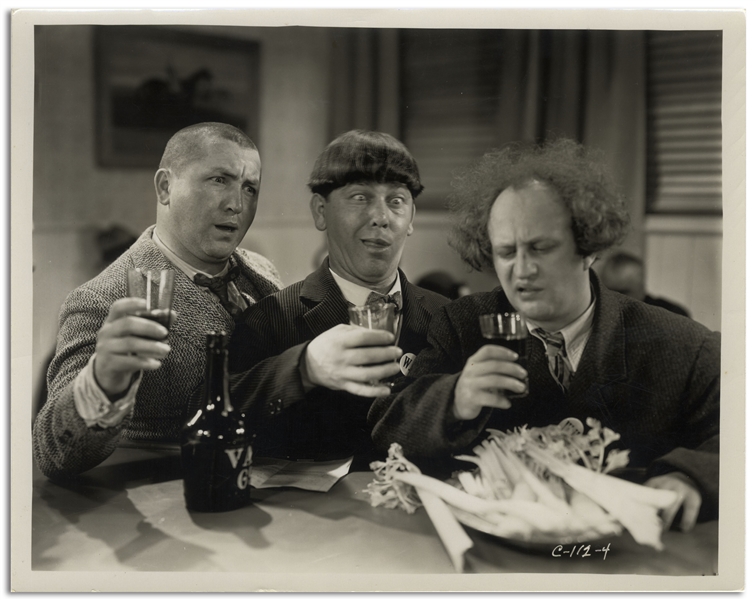 10 x 8 Glossy Photo From the 1934 Three Stooges Film Woman Haters -- Very Good Plus Condition